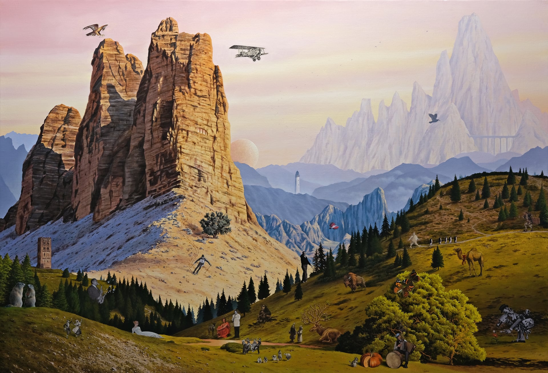 A quiet place - Huile et collages sur toile de lin, 2024 par JanMar