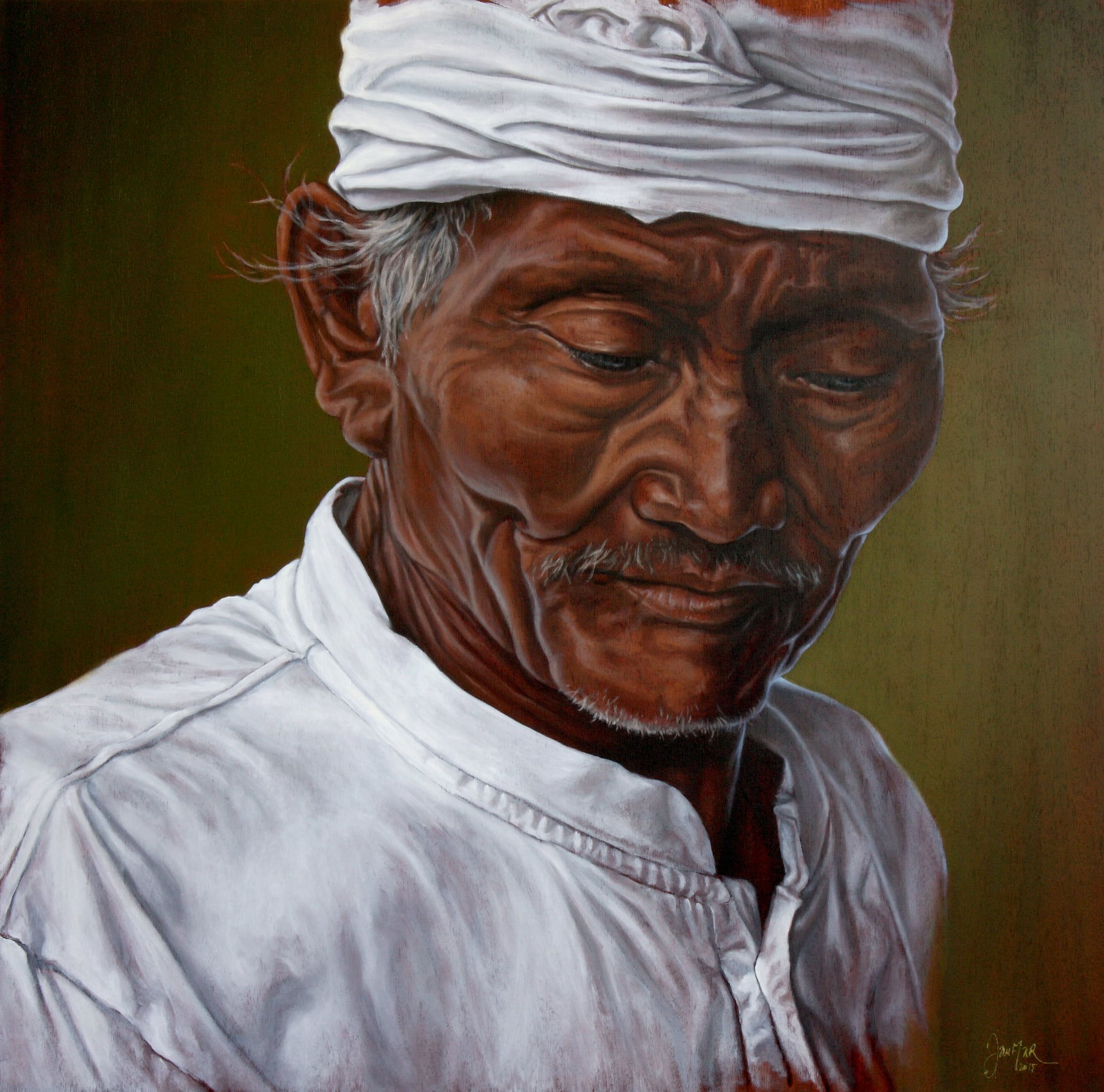 Bali - Huile sur panneau de bois, 2015 par JanMar