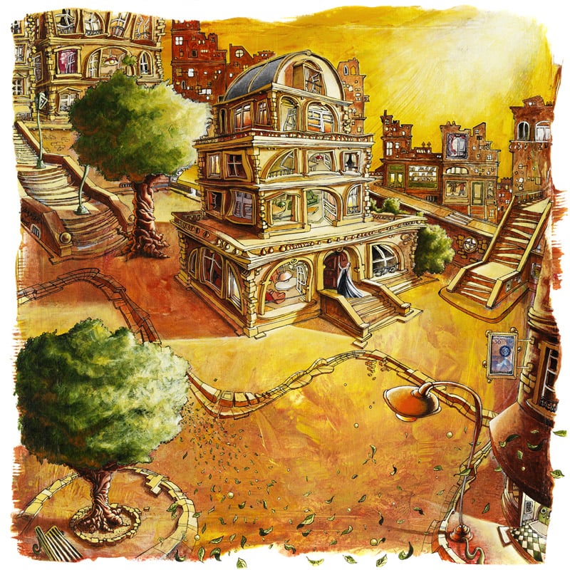 Bojangles - Acrylique et collages sur toile, 2005 par JanMar