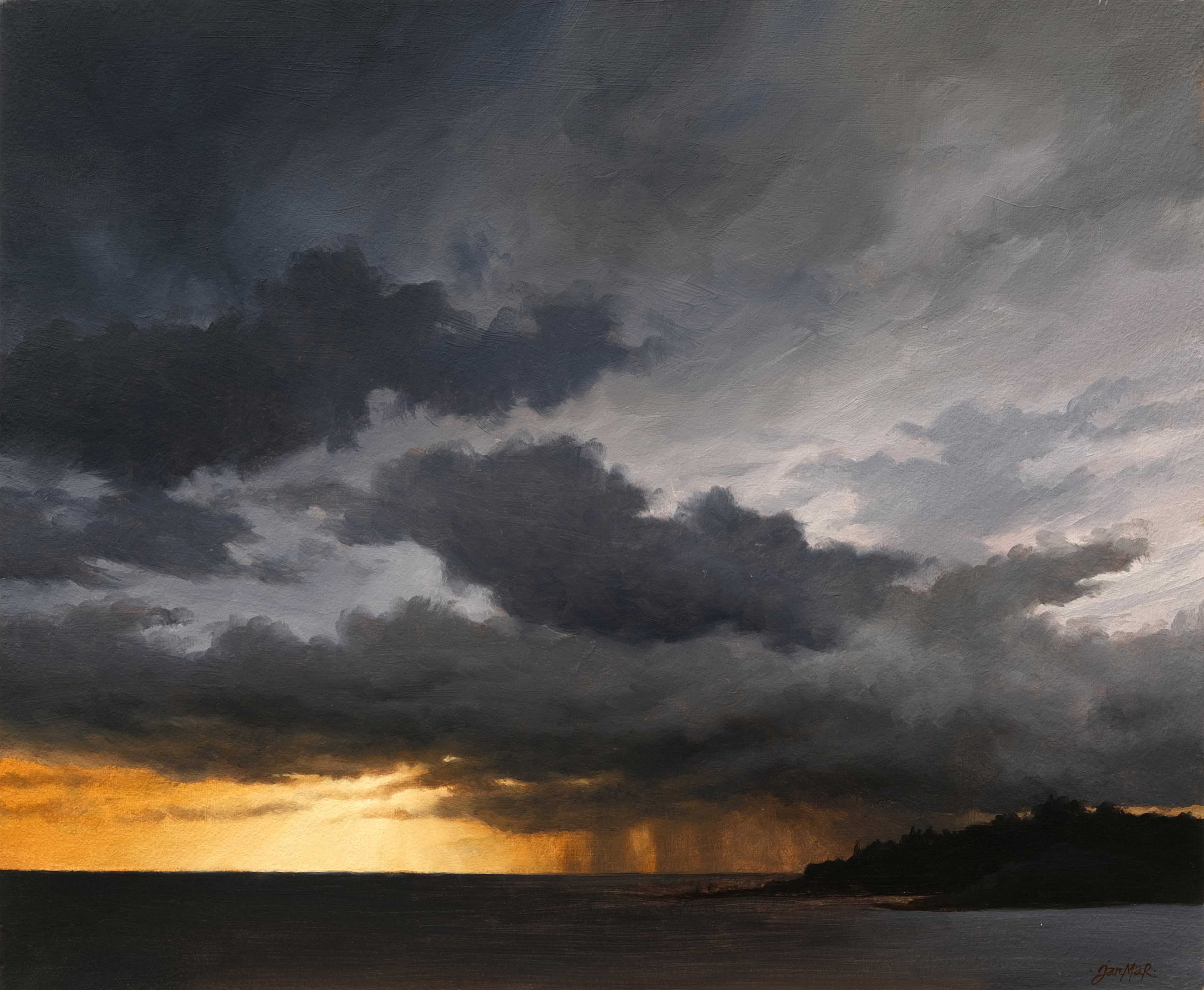 Ciel 06 - Huile sur bois, 2025 par JanMar