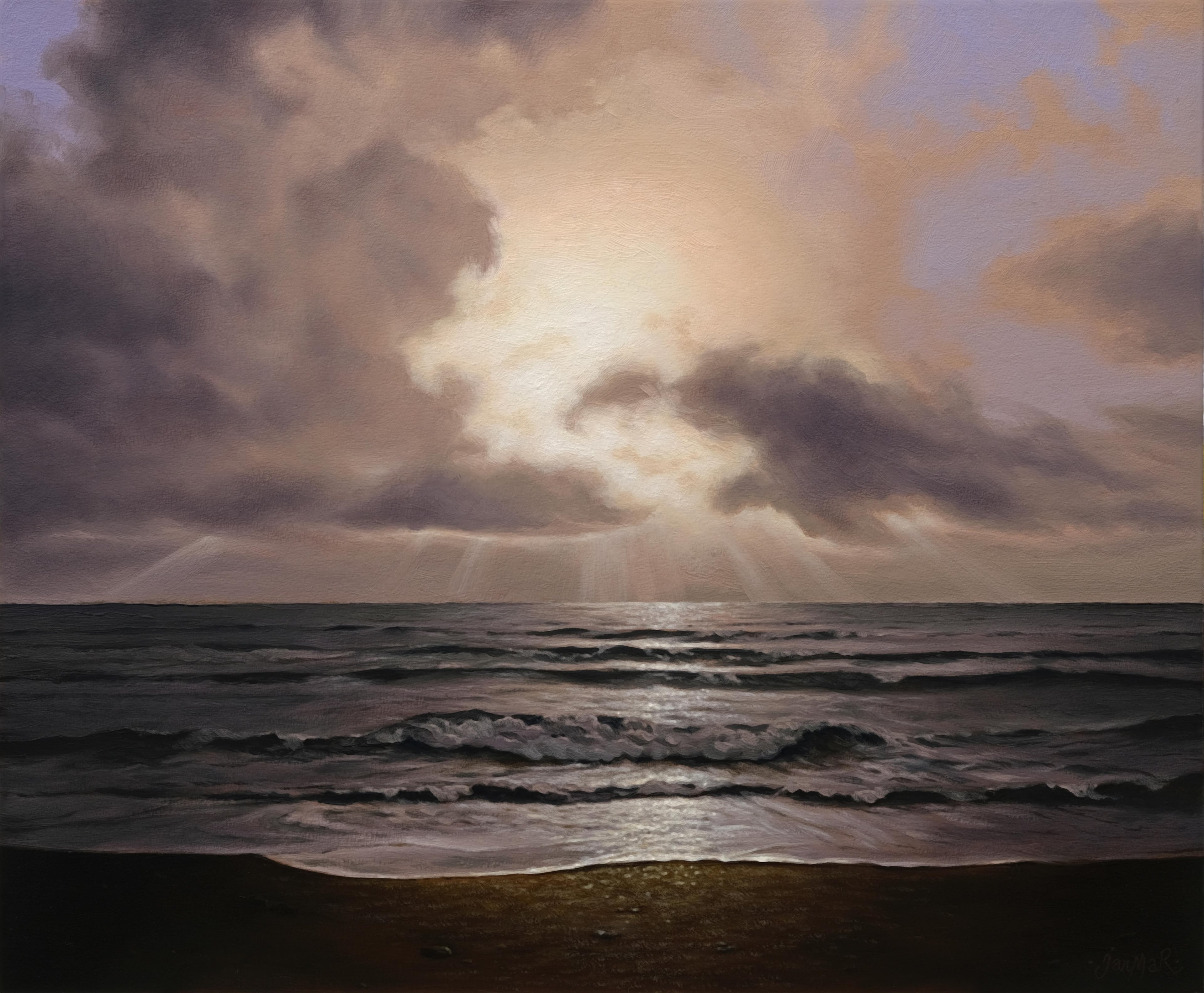 ciel 07 - Huile sur bois, 2025 par JanMar