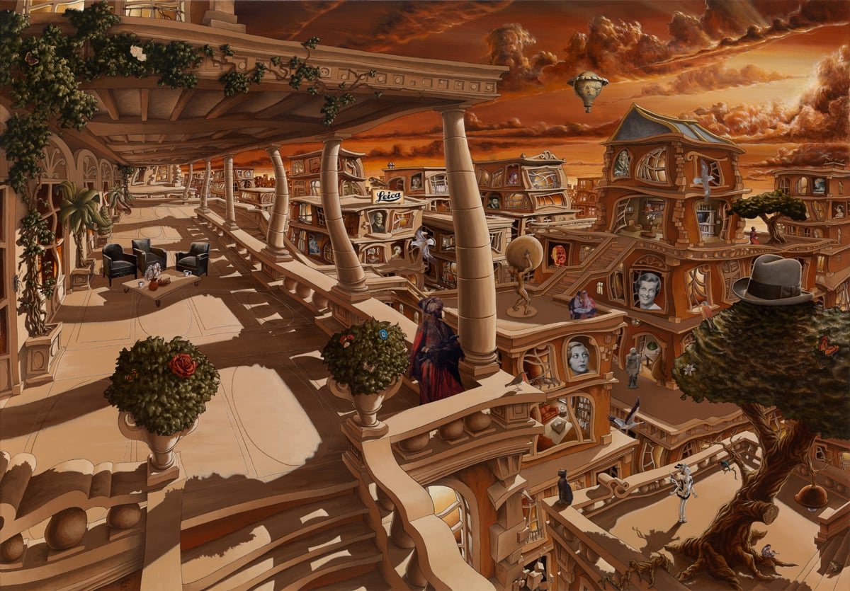 Erithacus - Acrylique et collages sur toile, 2012 par JanMar