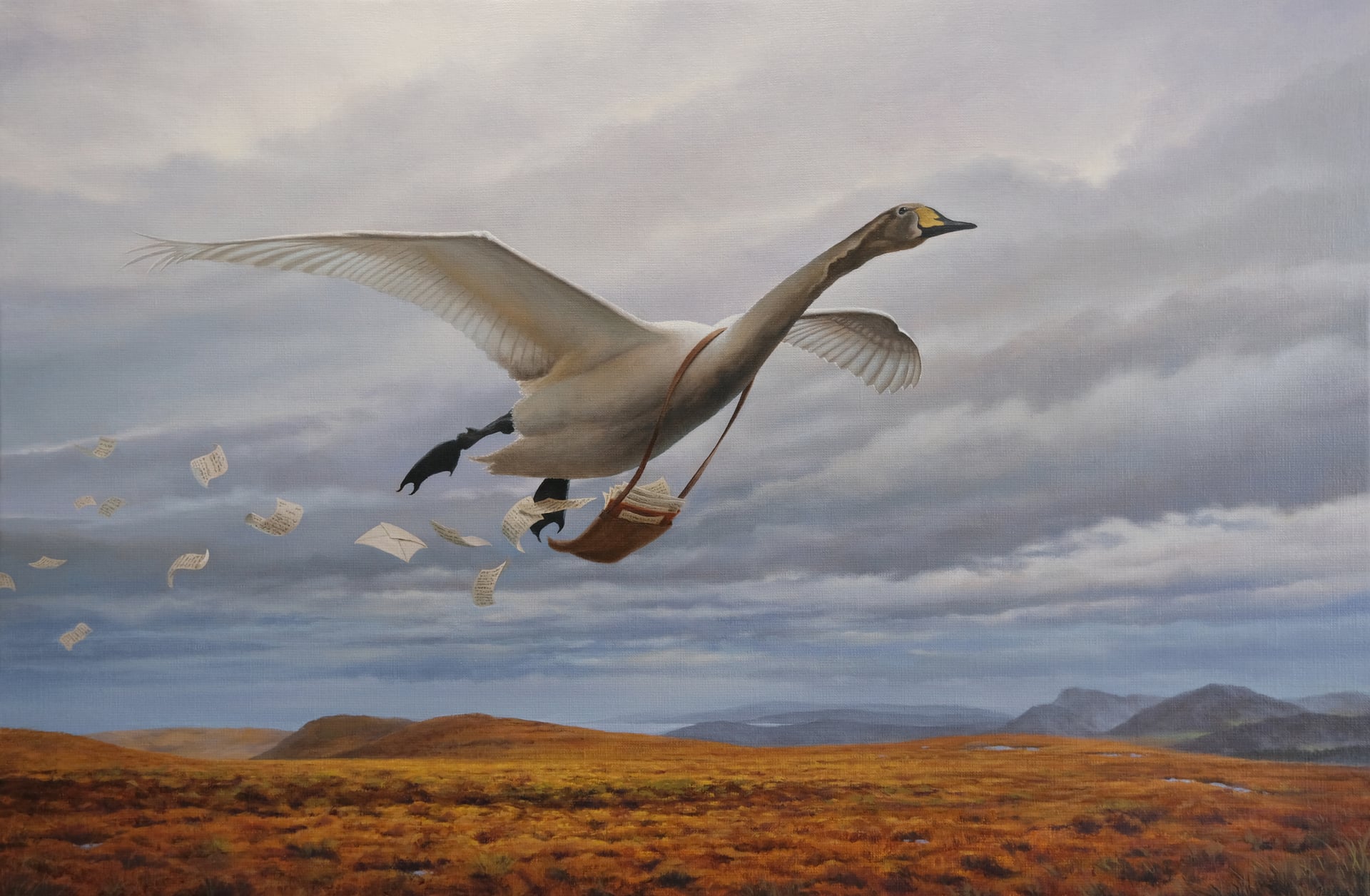 Le Dossier Urgent - Huile sur toile, 2023 par JanMar