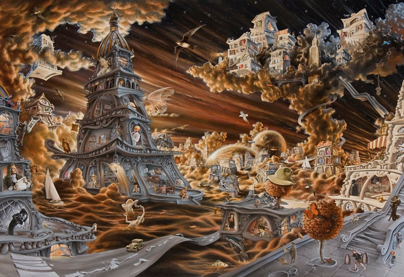 New Era - Acrylique et collages sur toile, 2013 par JanMar