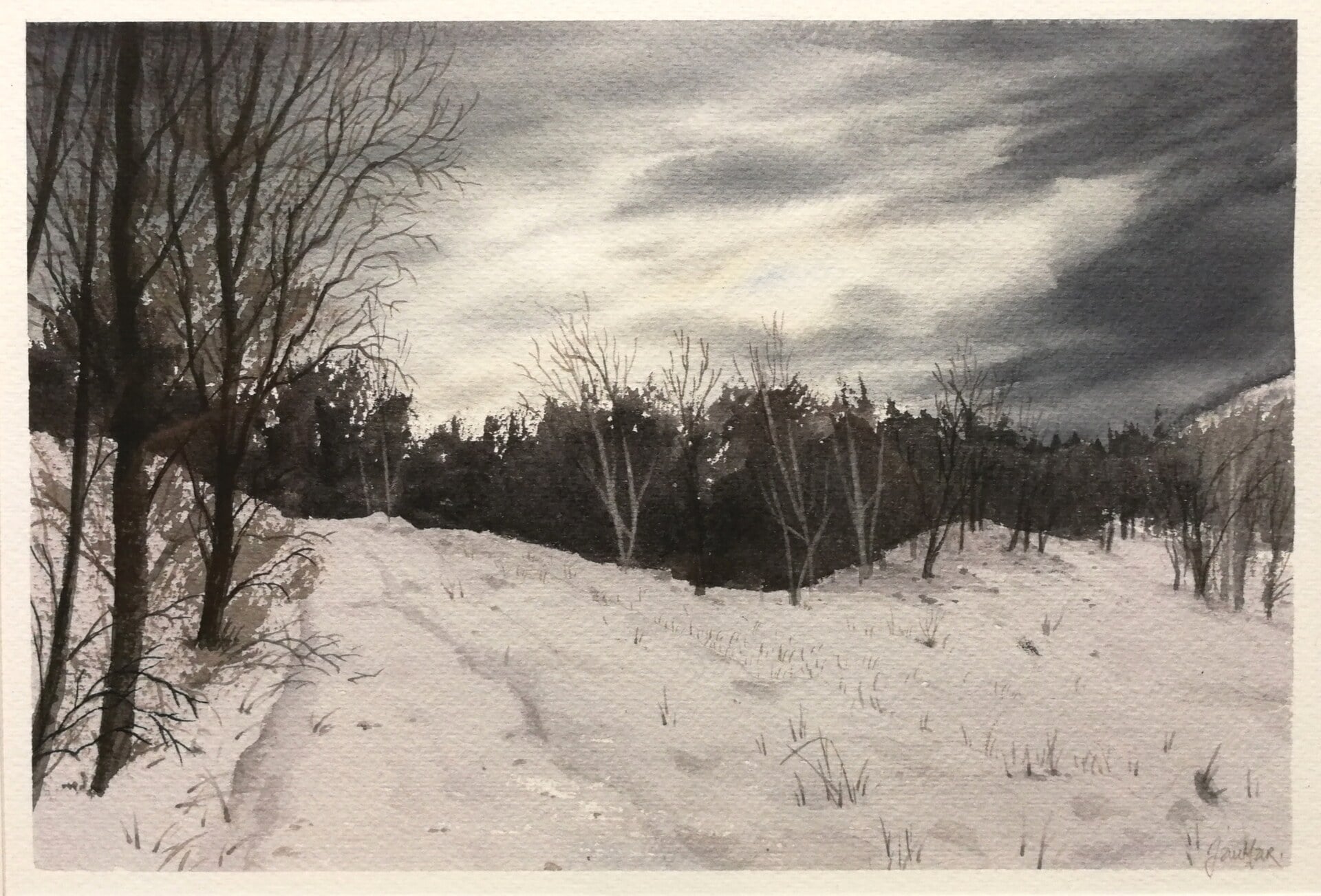 Playras Ariège - Aquarelle sur papier arches, 2023 par JanMar