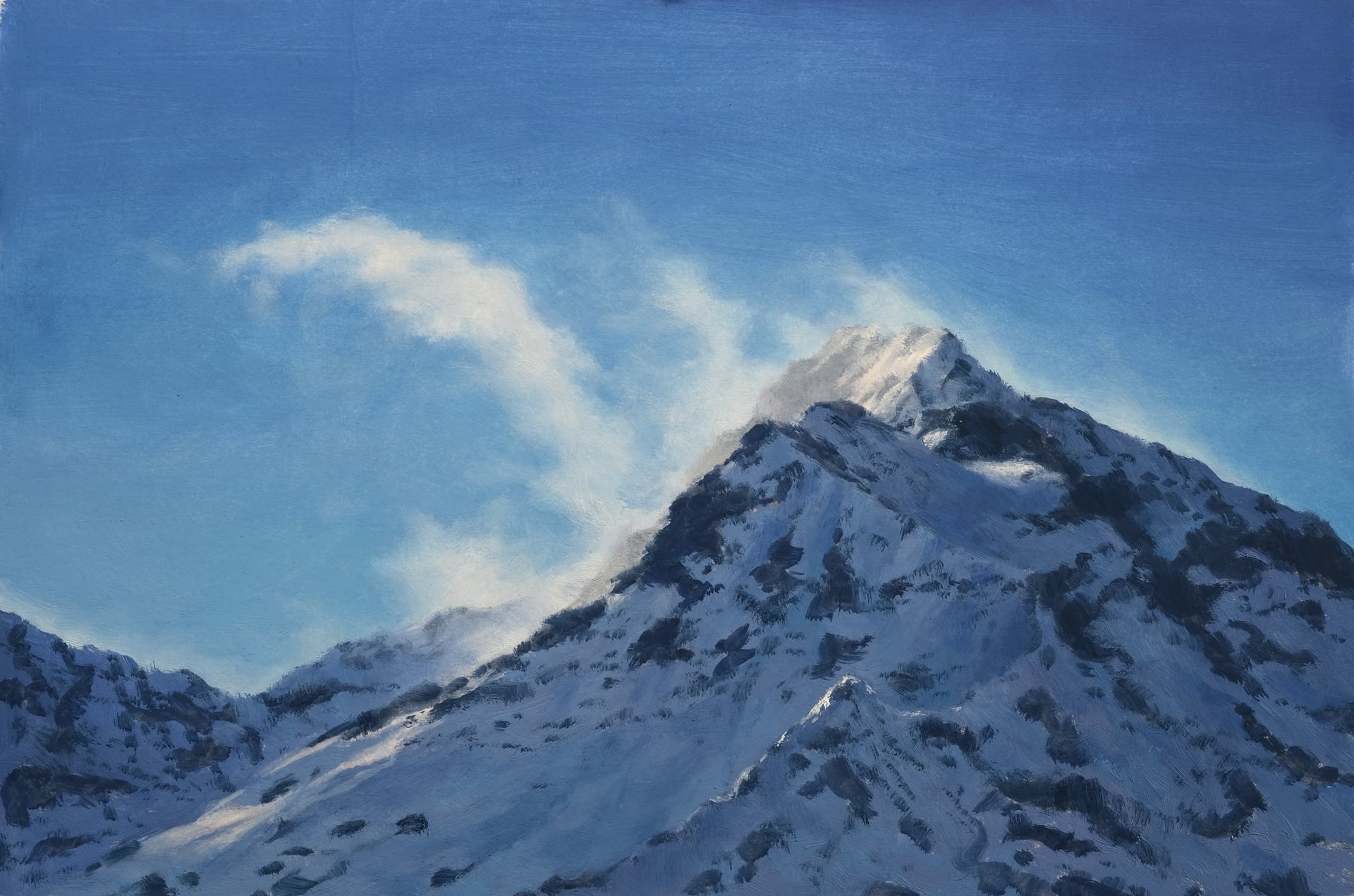 Playras01 - Huile sur carton, 2023 par JanMar