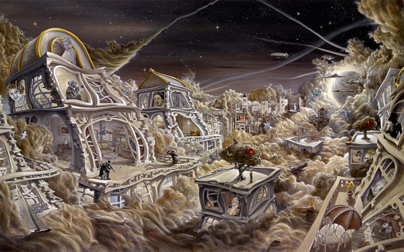 The Great Gig - Acrylique et collages sur toile, 2012 par JanMar