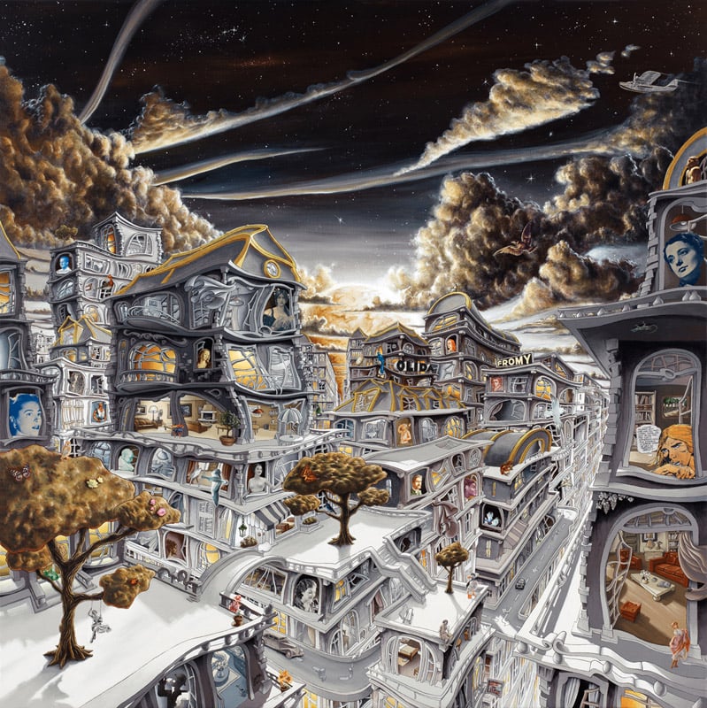 Unis Vers L'Uni - Acrylique et collages sur toile, 2010 par JanMar